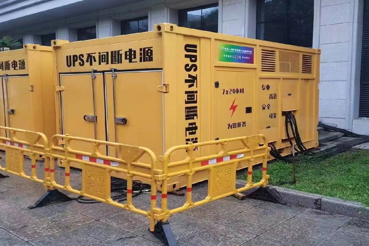 益阳发电机租赁施工现场